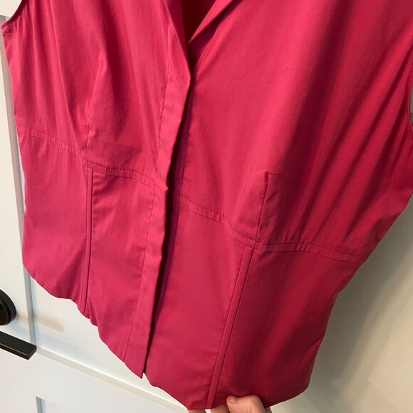 NWT Laundry By Shelli Segal Hot Pink Sleeveless Bustier Style Top Size 4 - Picture 3 of 5
